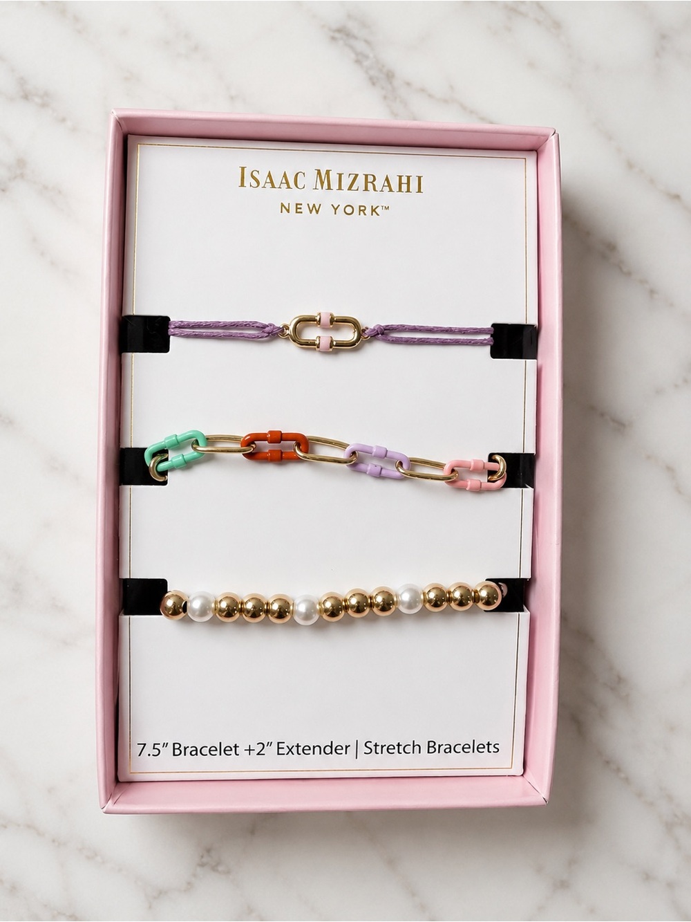 Isaac Mizrahi Pastel Stretch Bracelet Set NWT